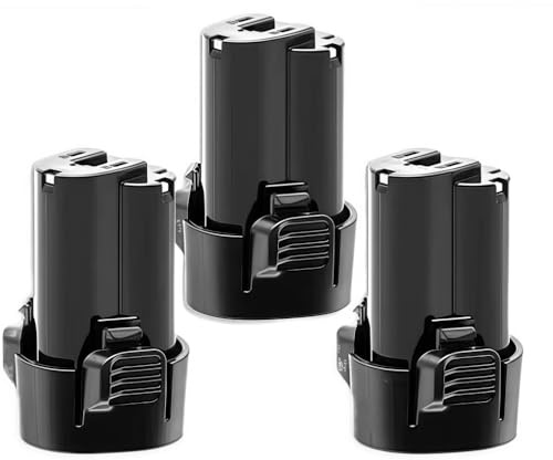 lopmou 10.8V / 12V Max Li-ion Battery Compatible with Makita BL1013 BL1014 Replacement for 194550-6 195332-9 DF030D Cordless Drill Vacuum & Reciprocating Saw High Capacity(3PCS-4.8Ah)