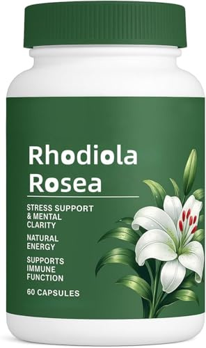 Rhodiola Rosea | Supporta un sonno sano e mantiene l'umore stabile, aiuta ad alleviare lo stress e migliorare la concentrazione, Vegetariano, Non OGM