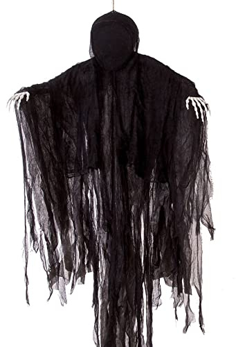 JOYIN 63” Halloween Decorations Outdoor Grim Reaper,Dark Faceless Hanging Ghost Decor in Black Horror Robe for Halloween Yard Tree Graveyard Hanging Decorations Haunted House Outside Decor