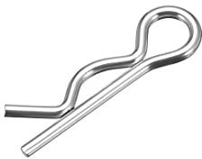 sourcing map Clip Pins 1.2mm Wire Carbon Steel 21mm Length Trailer R Shaped Spring Cotter Tractor Mower Fastener Hardware Silver Tone 50pcs