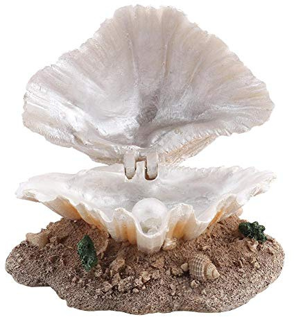 Bicaquu Aquarium Dekoration Korallen Belüftungs Aktion Ornament Fisch Muschel Perle Luft Stein Aquarium Glas Muschel Bubbler Dekor