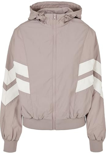Urban Classics Ladies Crinkle Batwing Jacket, Chaqueta, Mujer, Multicolor (Dusk Rose/White Sand), L