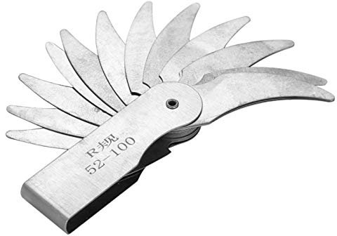 Radius-Messgeräteset Konvexes konkaves Messgerät Edelstahl Feine Verarbeitung Externe Innenanzeige Zur Überprüfung(R52-100MM)