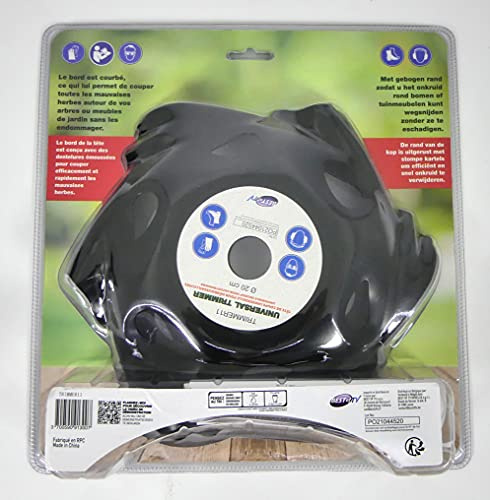 Universal Trimmer - Disque Débroussailleuse - Tête Débroussailleuse Universelle - pour Débroussailleuses Thermiques, Noir
