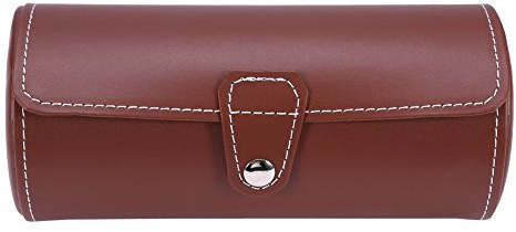 Porta-rotolo per orologio da uomo a 3 griglie, scatola per orologi a 3 scomparti, scatola per orologi da uomo, scatola per orologi da polso, per uomo