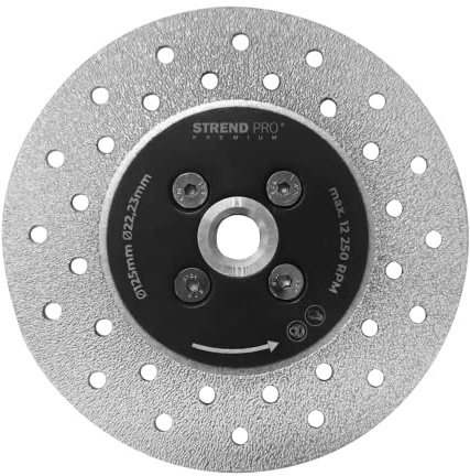 STREND PRO Diamantscheibe 125mm für Fliesen/Keramik/Glas/Granit/Mramor - Verwenden Sie beide Seiten! - PREMIUM Flex Diamant trennscheibe fur Winkelschleifer M14 - Fliesen Schleifen,Trennen, Fräsen