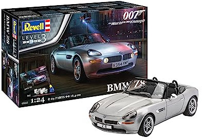 Revell Modellbausatz I Geschenkset James Bond BMW Z8 I Detailreicher James Bond Bausatz I 70 Teile I Maßstab 1:24 I für Kinder und Erwachsene ab 10 Jahren