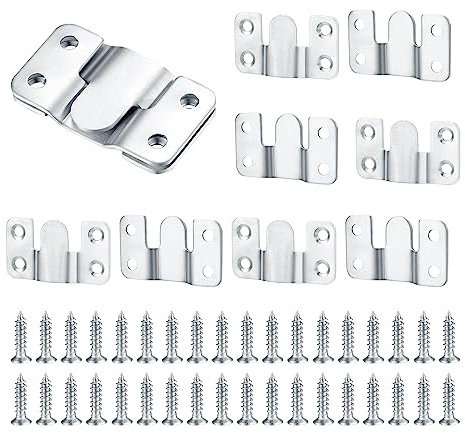 10 Pièces Support Montage Encastré Dissimulé, Supports Suspension Emboîtement Robuste, Connecteur de Meubles, Matériel Suspension Mural Acier Inox Suspendu pour Photos, Miroirs, Sffichage d'image