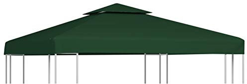 Pavillon-Ersatzdach, BULANED Pavillon-Dachplane, Dach Für Pavillon, Pavillondach, 310 g/m² Grün 3x3 m
