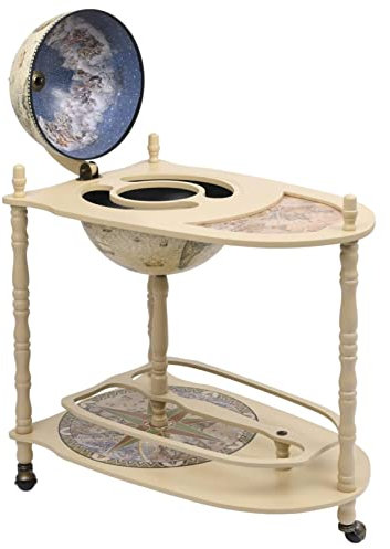 TANZEM Globus-Bartisch, Kleiner Esstisch, Bartische & -theken, Bar Tisch, Hochtisch, Stehtisch, Thekentisch, Eukalyptusholz Grün Freistehend