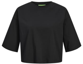 JXANDREA Loose SS Cropped Tee JRS NOOS, svart, M