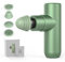 Super Mini Massage Gun, Powerful Muscle Massager Travel, Back Deep Tissue Percussion, Compact Portable Handheld Massager for Office Gifts for Her, Home, Athletes, Sports Pain Relief, 4 Massage Heads