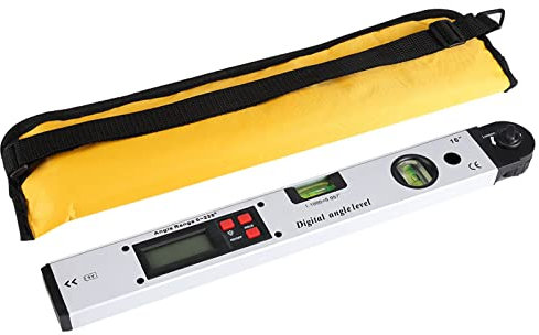 Wasserwaage, Winkelmesser-Finder, aufrechter 360-Grad-Neigungsmesser, Neigungsmesser, magnetische V-Nut 0 bis 360 Grad, Wasserwaage, digitales Lineal-Werkzeug für Handwerker,