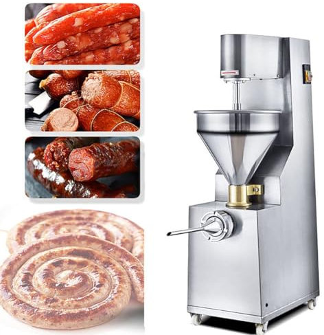 Riempitrice per Salsicce Commerciale, Insaccatrice per Salsicce, Insaccatrice per Salsicce Verticale in Acciaio Inossidabile 304, Riempitrice per Salsicce di Grandi Dimensioni in Acciaio Inossidabile