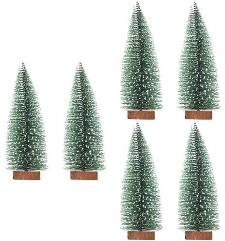 TOPBATHY 3 Sets Holz-Kunststoff-Weihnachtsbaum-Modell Heim-Ornament Mini- -Ornament Mini-weihnachtsdekoration Tischdekoration 2 Stück X 3
