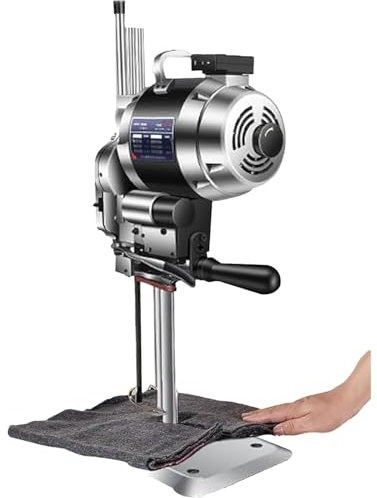 Máquina Cortadora De Tela De 1100 W Con Luz LED, Cortadora De Tela Eléctrica Vertical Con Cuchilla Recta, Máquina Cortadora De Tela Industrial Con Afilado Automático De Cuchillas, Material Grueso,10in