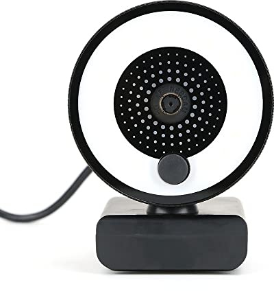 Cámara de videoconferencia Hd Autofocus webcam luz con stand de trípode 108 0p 2k Cámara web for ordenador personal Cámara de la computadora con el anillo del micrófono Light Web Cam para salas de reu