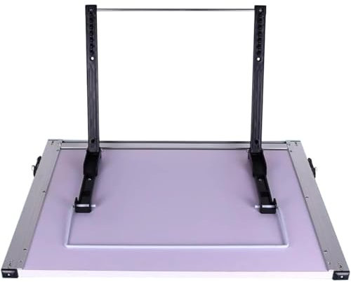 ZMJGLL A2 Desktop-Zeichenständer, Zeichenbrett Architektonische Parallelbewegungsleiste mit Druckpapierstreifen, 6 Winkel verstellbares Massivholz-Kunstskizzenbrett (60 * 70CM)