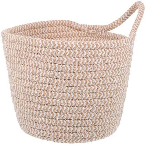 WEKADRIN Hanging Rope Storage Basket Woven Desk Organizer for Flowers Sundries and Home Space Saving Design for Spaces Elegant Finish