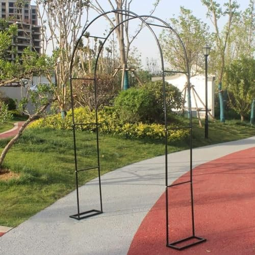 Arche de mariage de jardin – Structure en métal robuste sur pied pour plantes grimpantes, roses et herbe de pampa – Décoration extérieure pour mariages et événements