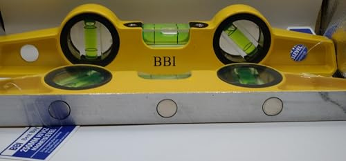 New HI Viz Scaffolders 3 Bubble 3 Rare Earth Magnetic Spirit Level 10 Inch / 250 mm