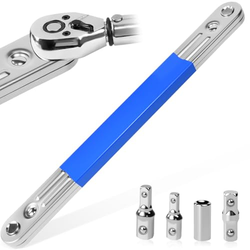Huucozn Clé d'Extension Décalée 1/4, 3/8, 1/2 Clé à Douille à Rallonge Décalée Offset Extension Wrench Rallonge à Douille pour Mécaniciens