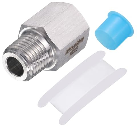 QUARKZMAN 304 Edelstahl Rohr Fitting Adapter 1/4 G Innengewinde auf 1/4 NPT Außengewinde Reduzierstück Adapter für Industrie Verbindungsrohre 1Stk