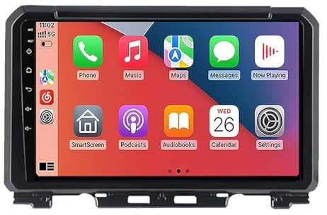 DPBXQ 9 Android 12 2 Din Autoradio Bluetooth Main Libre avec pour Suzuki Jimny 2018-2020 Poste Radio Voiture Soutient USB FM AM Carplay HD Multi-Touch Écran,K7 8 Core 4G+WiFi 8G+128G