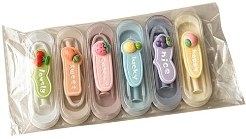Lot de 6 kits applicateurs de lentilles avec bâton en silicone, 6 pièces de lentilles de voyage, outil de retrait pour soins des yeux