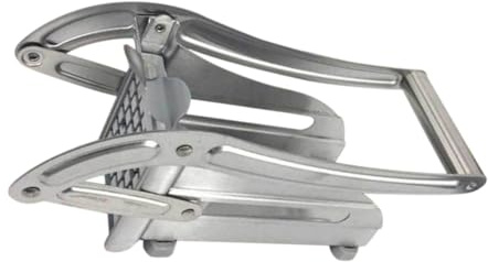 Inoxidable Cortador Patatas de Acero para Cocina y Snack Bar | Corte Fácil, Limpieza Sencilla, Mango Antideslizante, Acabado Plata, Uso Doméstico y Profesional