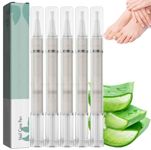 Orville Nail Fungus Pen, Orville Antifungal Pen, Mullend Nail Care Pen, Swissclear Anti Fungal pen, Natural Ingredients Nail Serum, Nail Strengthener with Tea Tree Oil, Aloe Vera and Vitamin E (5PCS)