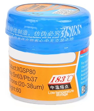 Paste di stagno per saldatura viscosa con punto di fusione 183℃ adatte per dispositivi digitali Componenti elettronici Riparazione di circuiti stampati Accessori per saldatura