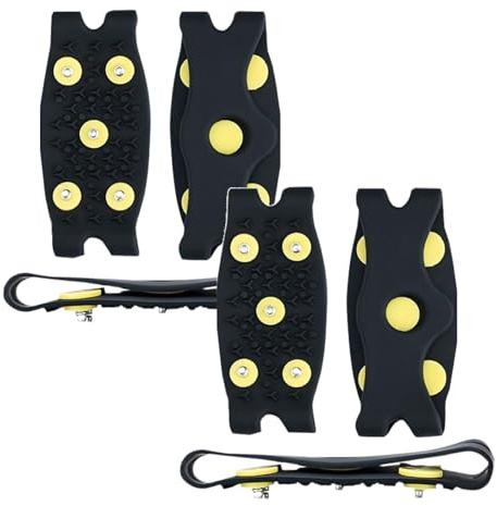 Generisch Griffe Für Winterstiefel Bei Schnee Und, 4 Stück Universelle rutschfeste Tragbare Winter Spikes Für Stiefel, Und Schnee Griffspikes, Für Angeln Bergsteigen Klettern Wandern Felsklettern
