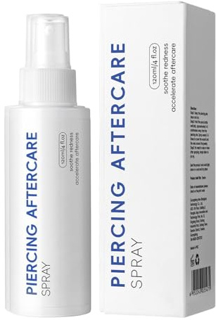 Piercing Eftervårdsspray 120 Milliliter Piercing Lättnad Vård Spray | Perforering Rengöringslösning För Användning På Öron Näsor Mage Hud Ansikte Resa Och Fitness