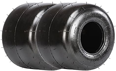 SunF K001 11x7.10-5 11x7.10x5 Go Kart Reifen rennreifen Rasenmäher Golfwagen Rasenreifen Glatter Reifen 4PR TL, Satz von 2 Stück