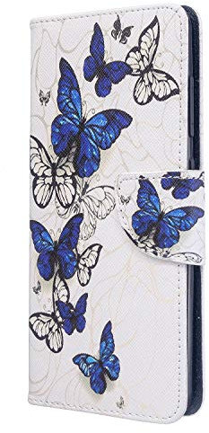 Nokia 2.3 Phone Case, Magnetic Closure PU Leather Flip Wallet Cover Soft TPU Shockproof Bumper Notebook Folio Slim Fit Protective Case for Nokia 2.3 with Card Slots Kickstand, Butterflies