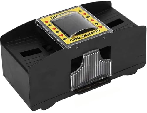 AcpopbM Mélangeur de Cartes Automatique mélangeur de Cartes de électrique alimenté par Piles AA,Accessoire de Jeu pour Soirées Entre Amis et Famille