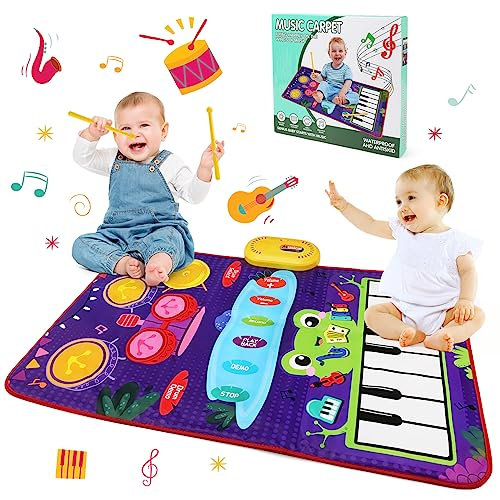 JoyPlus Musikmatte Kinderspielzeug ab 1 Jahr, Baby Klaviermatte Tanzmatte Keyboardmatte Spielzeug ab 1 Jahr, Klaviermatte Tanzmatten, Musical Tanzmatte Geschenke für Kinder Mädchen Junge