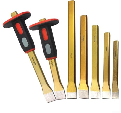 Strumento per intagliare il legno, 1 scalpello piatto, per muratura, cemento, lega di acciaio, ferro, pietra, 150-300 mm, per taglio e spaccatura (300 mm)