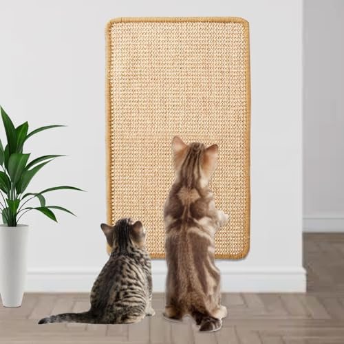 Kratzmatte Katze, 50x30cm Kratzbretter Katze Sisal, Katzen Kratzbrett,widerstandsfähig,Geeignet für Sofamöbeltüren,um Katzenkratzern vorzubeugen und Teppiche und Wände zu schützen