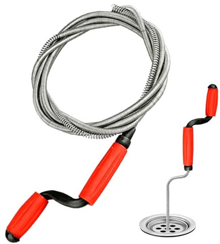 Lylxienty Drain Snake Unblocker Wire Tools Drain Unblocker Wire Rod Flexible Spring Cleaner Pipe Hair Removal Dirt Cleaning Tool Clog Remover for Sewer, Bathroom Drainage,Kitchen Sinks,Toilet 3M