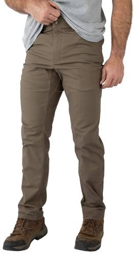 Field & Stream Men's Full Strut Canvas Stretch Pant, Brown, 34W x 32L