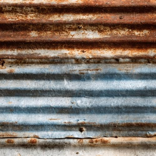 Peel and Stick Wallpaper Old Texture Rusty Galvanized Metal Panel Surface Corrosion Rust Removable Renter Friendly Wall Paper Self-Adhesive Contact Paper for Bedroom Bathroom Decor 17.7in x 9.8ft
