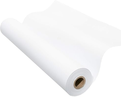 Rotolo di carta artistica bianca da disegno, 30 cm x 30 m, carta da regalo con cavalletto per disegno, pittura, schizzi, bacheca e poster banner