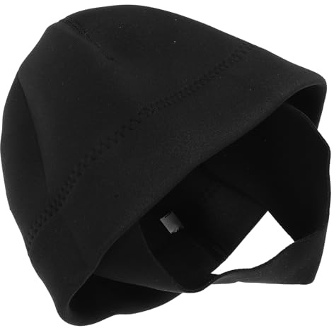 Sosoport Diving Hood Scuba Swim Cap Large Size L Black Neoprene Diving Headgear Thermal Swim Hat for Swimming Surfing Snorkeling Cold Water Protection