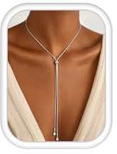 Dochais Halsband Kvinnor Lång Y-Halskedja Lager Halsband Silver Guld Hypoallergeniska Halsbandskedjor Delikat Smycken Kvinnor Kedjor Modetillbehör