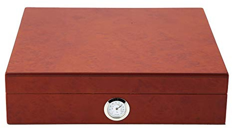 ViaGasaFamido Feuchtigkeitsspendende Zigarrenschachtel Elegant Tragbar Mini Humidor Holzkiste Vintage Aufbewahrungskoffer
