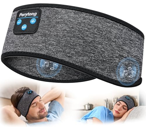 Perytong sömnheadset Bluetooth -sporthuvudband, trådlöst sömnheadset sömnörproppar, sportheadset -huvudband, lämpligt för träning på sidovagnar, löpning, sömnlöshet, resor, yoga