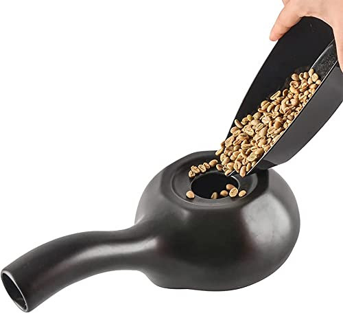 MNSSRN Green Coffee Bean Roaster, Manual Ceramic Coffee Roaster, Burner Needs To Be Suitable for Baking Peanuts/Nuts/Beans in The Kitchen