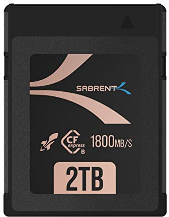 SABRENT PRO CFexpress Speicherkarte Typ B 2TB – 1800MB/s Lesen, 1700MB/s Schreiben – High-End CF Express Memory Card für 8K RAW, DSLR & Cinema-Kameras (CF-XXIT-2TB)